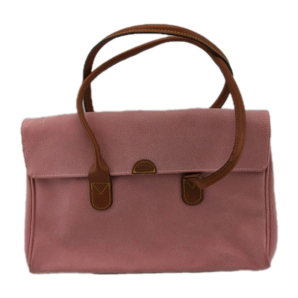brics pink leather pebble handbag 14x 5x 8